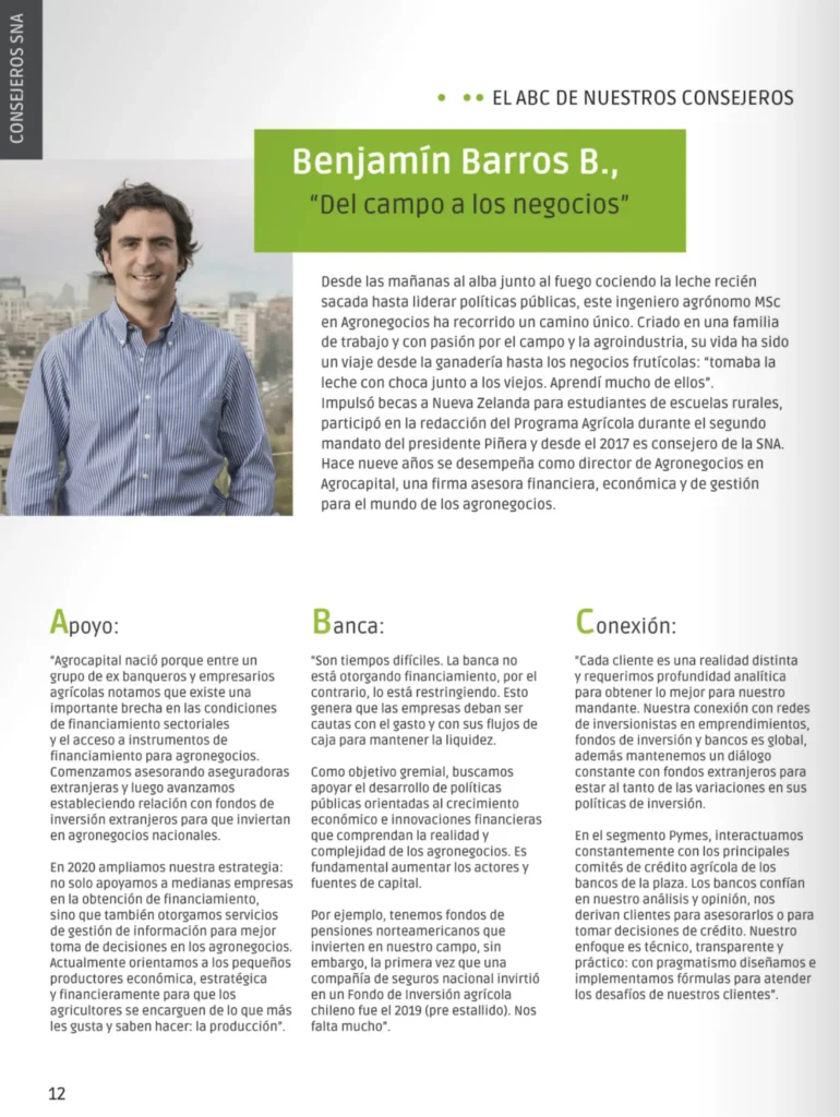 El Campesino: Interview with Benjamín Barros B., “From the Field to Business”